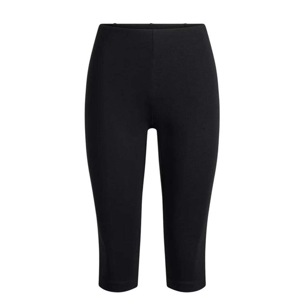 Skims Refined Knit High Waist Capri BT-PNT-11757W Obsidian Medium Black Leggings